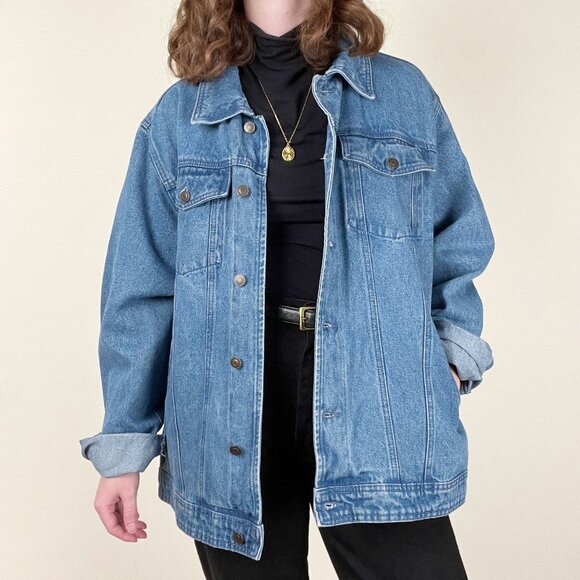 Wrangler Jackets & Blazers - Vintage Wrangler Oversized Denim Jean Jacket Coat Relaxed Fit Lightweight Casual